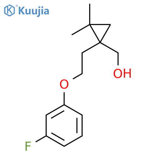 {1-2-(3-fluorophenoxy)ethyl-2,2-dimethylcyclopropyl}methanol structure