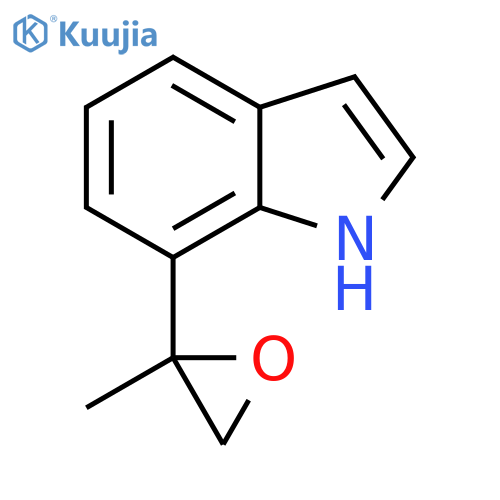 7-(2-methyloxiran-2-yl)-1H-indole structure