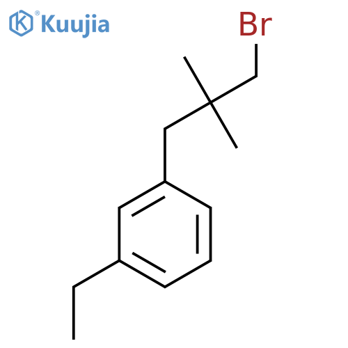 1-(3-bromo-2,2-dimethylpropyl)-3-ethylbenzene structure