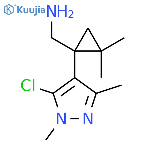 1-(5-chloro-1,3-dimethyl-1H-pyrazol-4-yl)-2,2-dimethylcyclopropylmethanamine structure
