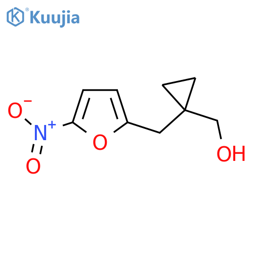 {1-(5-nitrofuran-2-yl)methylcyclopropyl}methanol structure