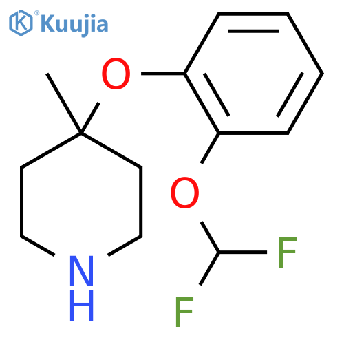 4-2-(difluoromethoxy)phenoxy-4-methylpiperidine structure