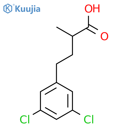 4-(3,5-dichlorophenyl)-2-methylbutanoic acid structure