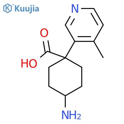 4-amino-1-(4-methylpyridin-3-yl)cyclohexane-1-carboxylic acid structure