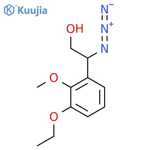 2-azido-2-(3-ethoxy-2-methoxyphenyl)ethan-1-ol structure