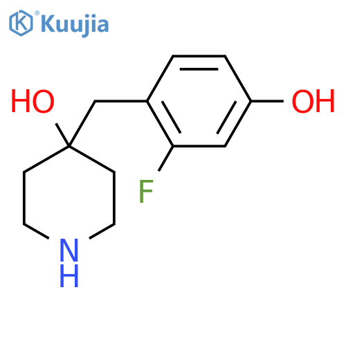 4-(2-fluoro-4-hydroxyphenyl)methylpiperidin-4-ol structure