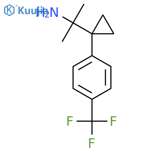 2-{1-4-(trifluoromethyl)phenylcyclopropyl}propan-2-amine structure