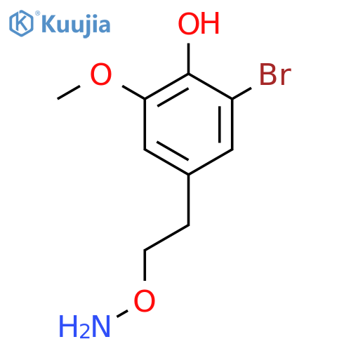 4-2-(aminooxy)ethyl-2-bromo-6-methoxyphenol structure