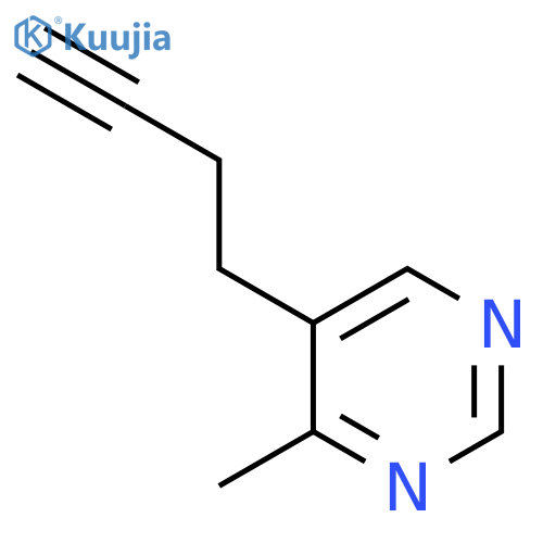 5-(But-3-yn-1-yl)-4-methylpyrimidine structure