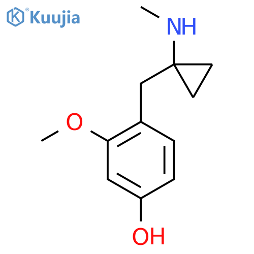 3-methoxy-4-{1-(methylamino)cyclopropylmethyl}phenol structure