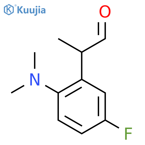 2-2-(dimethylamino)-5-fluorophenylpropanal structure