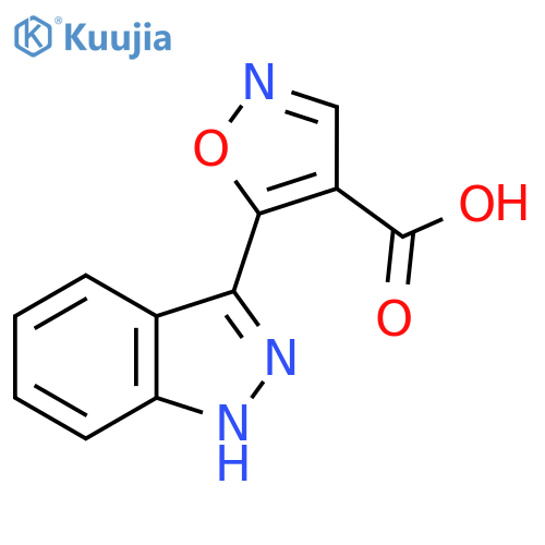 5-(1H-indazol-3-yl)-1,2-oxazole-4-carboxylic acid structure