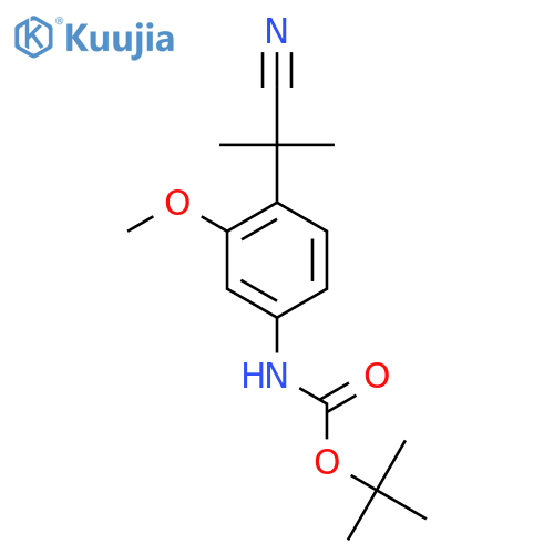 tert-butyl N-4-(1-cyano-1-methylethyl)-3-methoxyphenylcarbamate structure