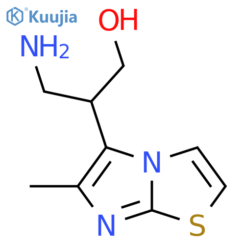 3-amino-2-{6-methylimidazo2,1-b1,3thiazol-5-yl}propan-1-ol structure