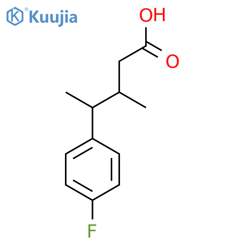 4-(4-fluorophenyl)-3-methylpentanoic acid structure