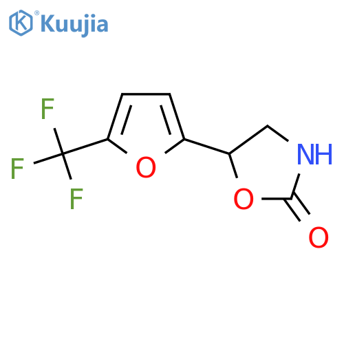 5-5-(trifluoromethyl)furan-2-yl-1,3-oxazolidin-2-one structure