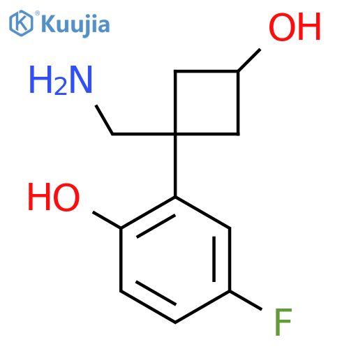 2-1-(aminomethyl)-3-hydroxycyclobutyl-4-fluorophenol structure