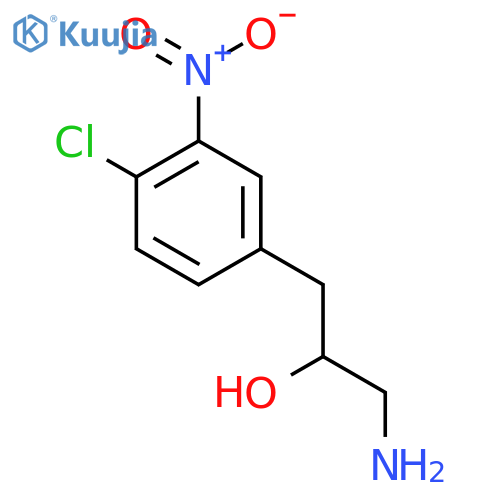 1-amino-3-(4-chloro-3-nitrophenyl)propan-2-ol structure