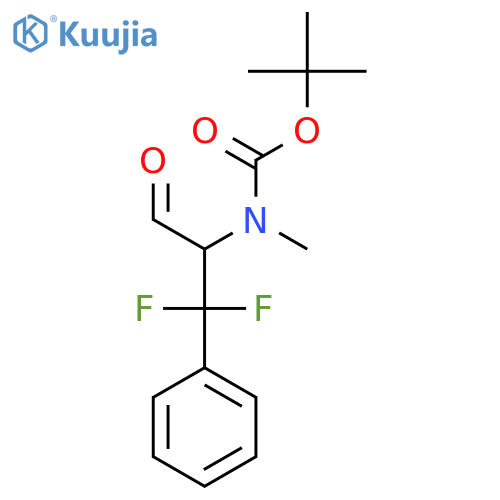 tert-butyl N-(1,1-difluoro-3-oxo-1-phenylpropan-2-yl)-N-methylcarbamate structure