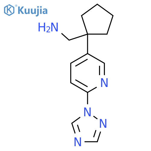 {1-6-(1H-1,2,4-triazol-1-yl)pyridin-3-ylcyclopentyl}methanamine structure