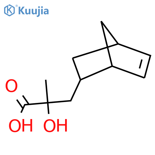 3-{bicyclo2.2.1hept-5-en-2-yl}-2-hydroxy-2-methylpropanoic acid structure