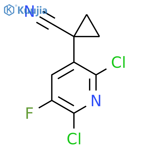 1-(2,6-dichloro-5-fluoropyridin-3-yl)cyclopropane-1-carbonitrile structure