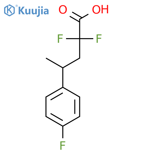 2,2-difluoro-4-(4-fluorophenyl)pentanoic acid structure
