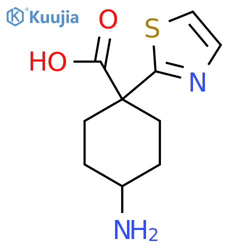 4-amino-1-(1,3-thiazol-2-yl)cyclohexane-1-carboxylic acid structure