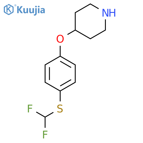 4-{4-(difluoromethyl)sulfanylphenoxy}piperidine structure