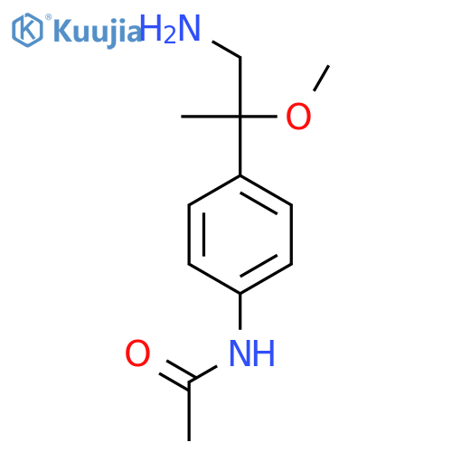 N-4-(1-amino-2-methoxypropan-2-yl)phenylacetamide structure