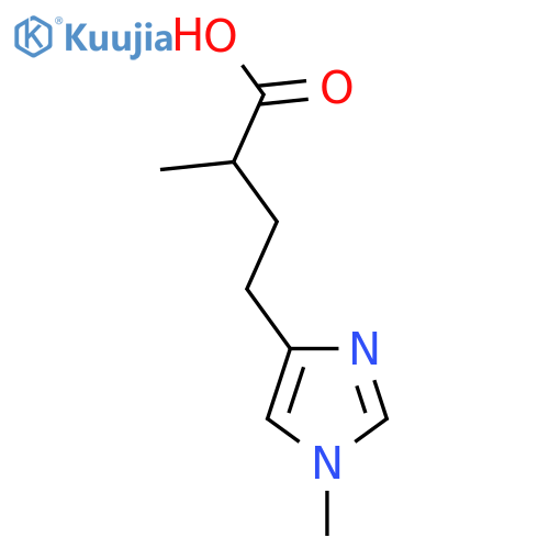 2-methyl-4-(1-methyl-1H-imidazol-4-yl)butanoic acid structure