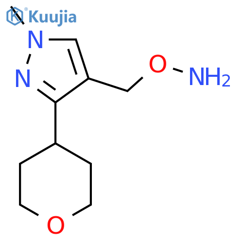O-{1-methyl-3-(oxan-4-yl)-1H-pyrazol-4-ylmethyl}hydroxylamine structure