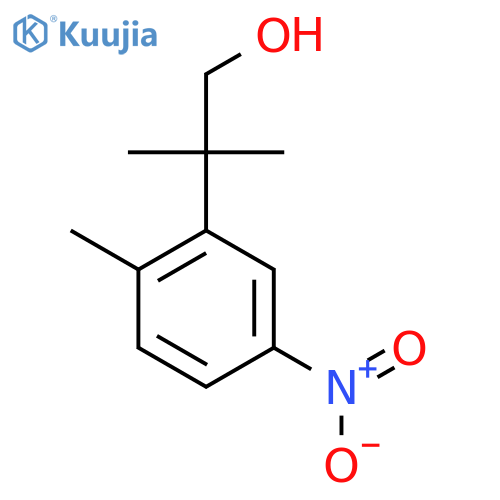 2-methyl-2-(2-methyl-5-nitrophenyl)propan-1-ol structure
