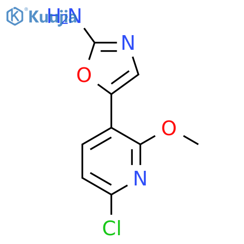 5-(6-chloro-2-methoxypyridin-3-yl)-1,3-oxazol-2-amine structure