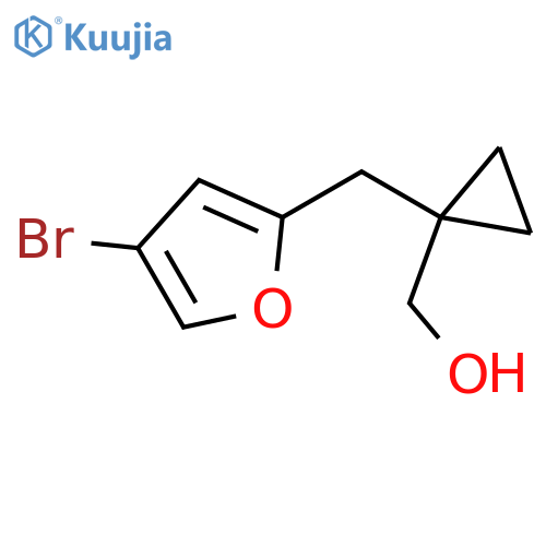 {1-(4-bromofuran-2-yl)methylcyclopropyl}methanol structure