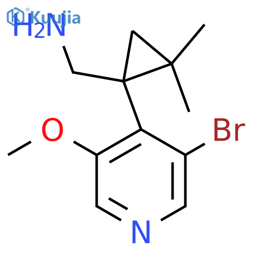 1-(3-bromo-5-methoxypyridin-4-yl)-2,2-dimethylcyclopropylmethanamine structure