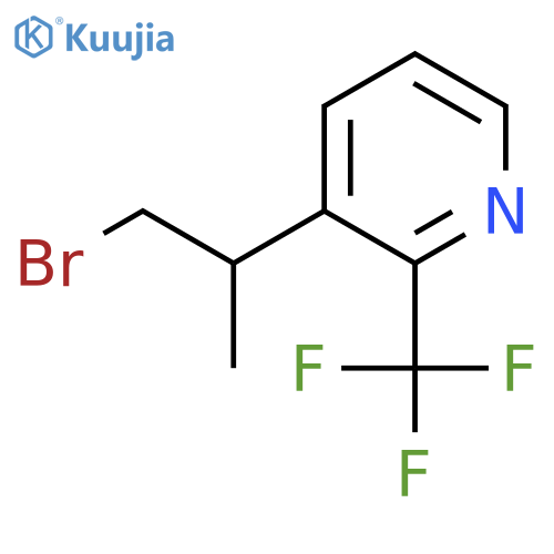 3-(1-bromopropan-2-yl)-2-(trifluoromethyl)pyridine structure