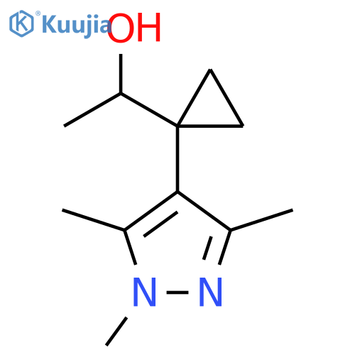 1-1-(trimethyl-1H-pyrazol-4-yl)cyclopropylethan-1-ol structure