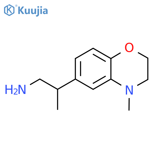 2-(4-methyl-3,4-dihydro-2H-1,4-benzoxazin-6-yl)propan-1-amine structure