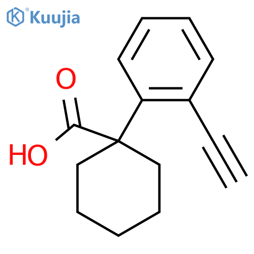 1-(2-ethynylphenyl)cyclohexane-1-carboxylic acid structure