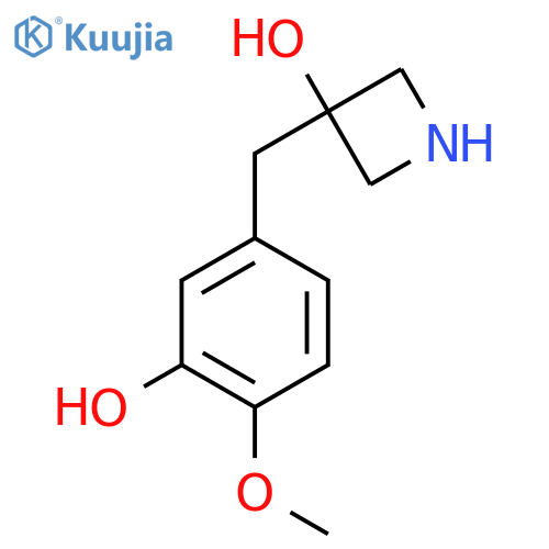 3-(3-hydroxy-4-methoxyphenyl)methylazetidin-3-ol structure