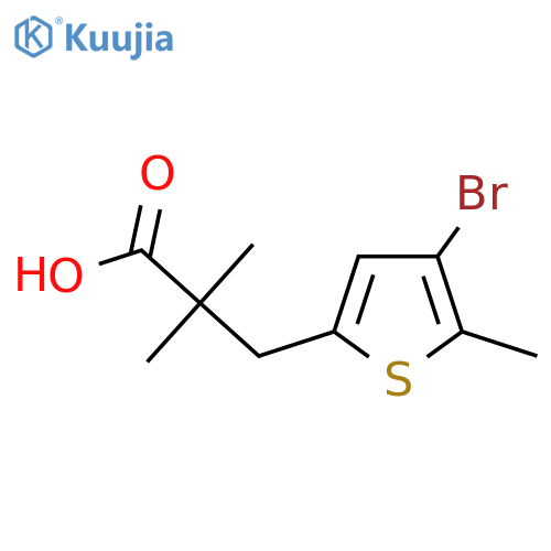 3-(4-bromo-5-methylthiophen-2-yl)-2,2-dimethylpropanoic acid structure