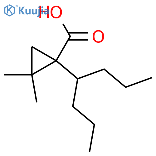 1-(heptan-4-yl)-2,2-dimethylcyclopropane-1-carboxylic acid structure