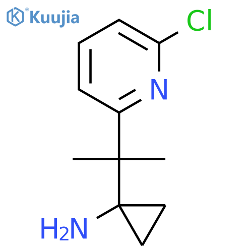 1-2-(6-chloropyridin-2-yl)propan-2-ylcyclopropan-1-amine structure