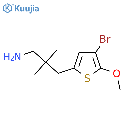 3-(4-bromo-5-methoxythiophen-2-yl)-2,2-dimethylpropan-1-amine structure