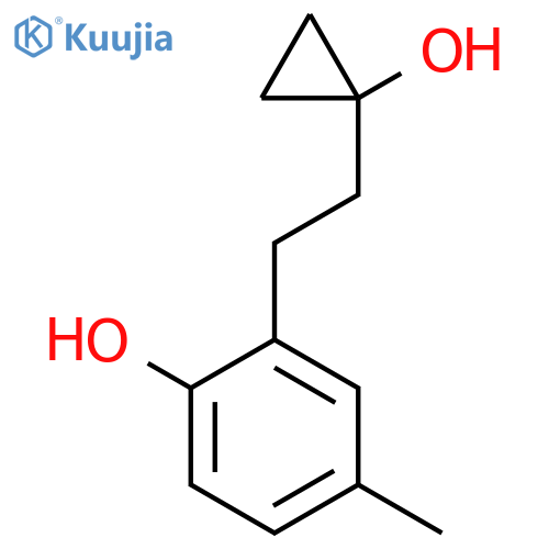2-2-(1-hydroxycyclopropyl)ethyl-4-methylphenol structure