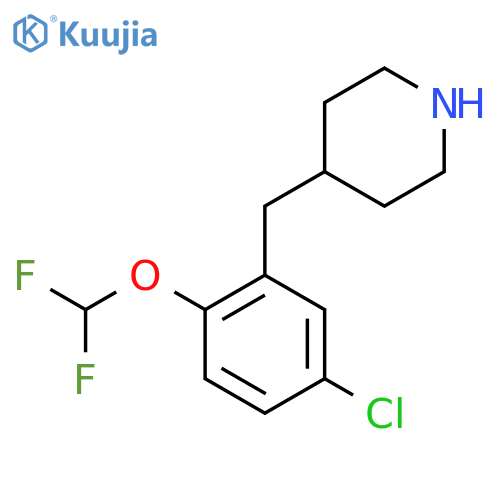 4-{5-chloro-2-(difluoromethoxy)phenylmethyl}piperidine structure