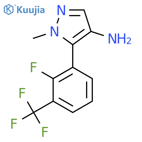 5-2-fluoro-3-(trifluoromethyl)phenyl-1-methyl-1H-pyrazol-4-amine structure