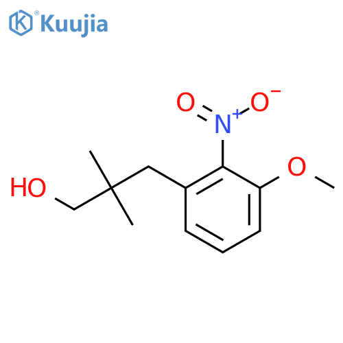 3-(3-methoxy-2-nitrophenyl)-2,2-dimethylpropan-1-ol structure