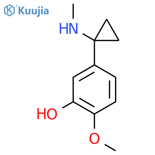 2-methoxy-5-1-(methylamino)cyclopropylphenol structure